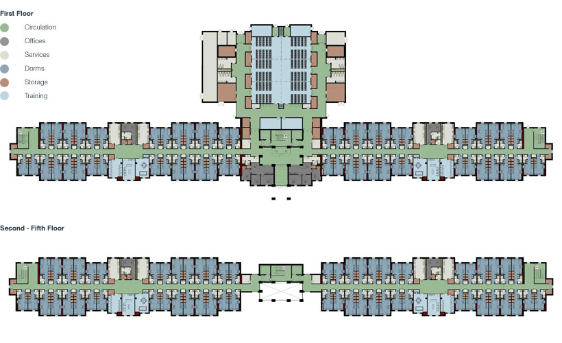 5 Story Color Floor Plan